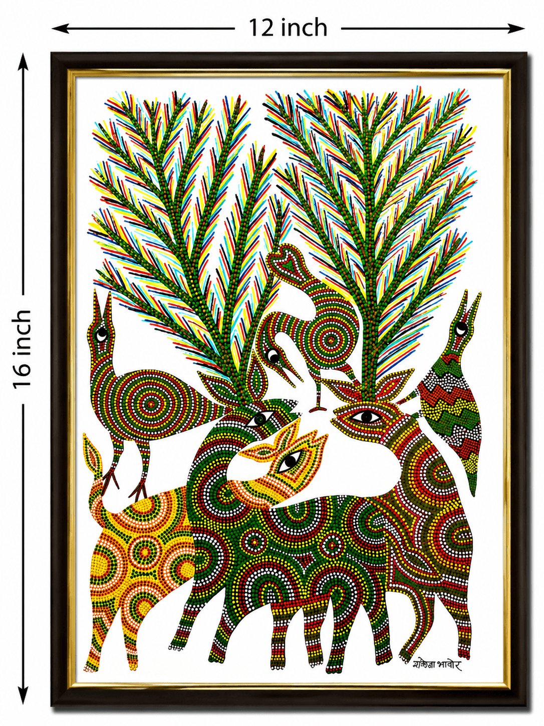 Harmony of nature - Bhil Painting — alternate view