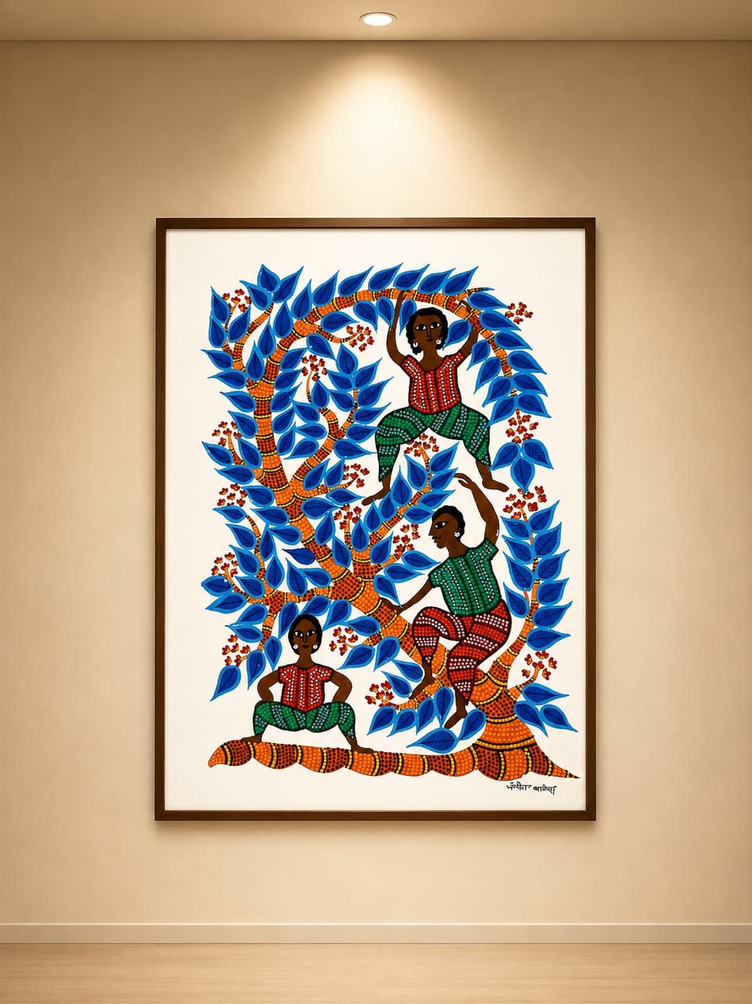 Jeevan Vriksha Leela - Bhil Painting