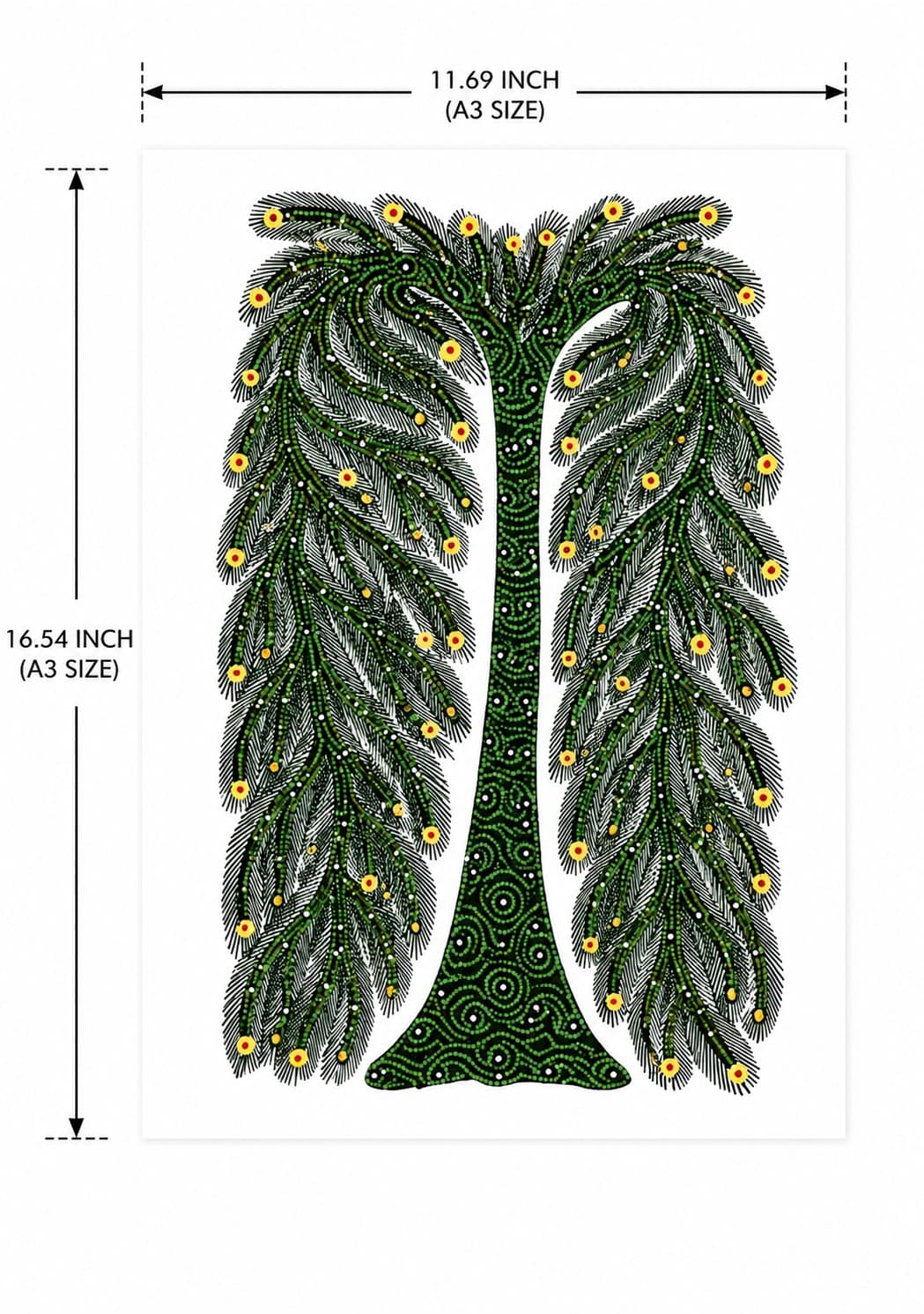 Tree of Life Tribal  - Bhil Painting — alternate view