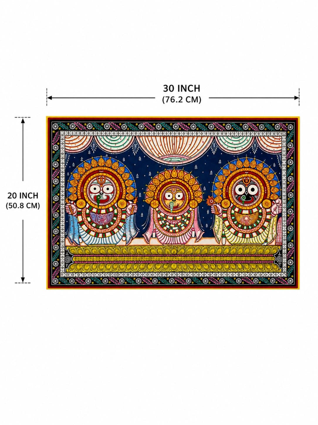 Jagannath Trinity - Pattachitra Painting — alternate view