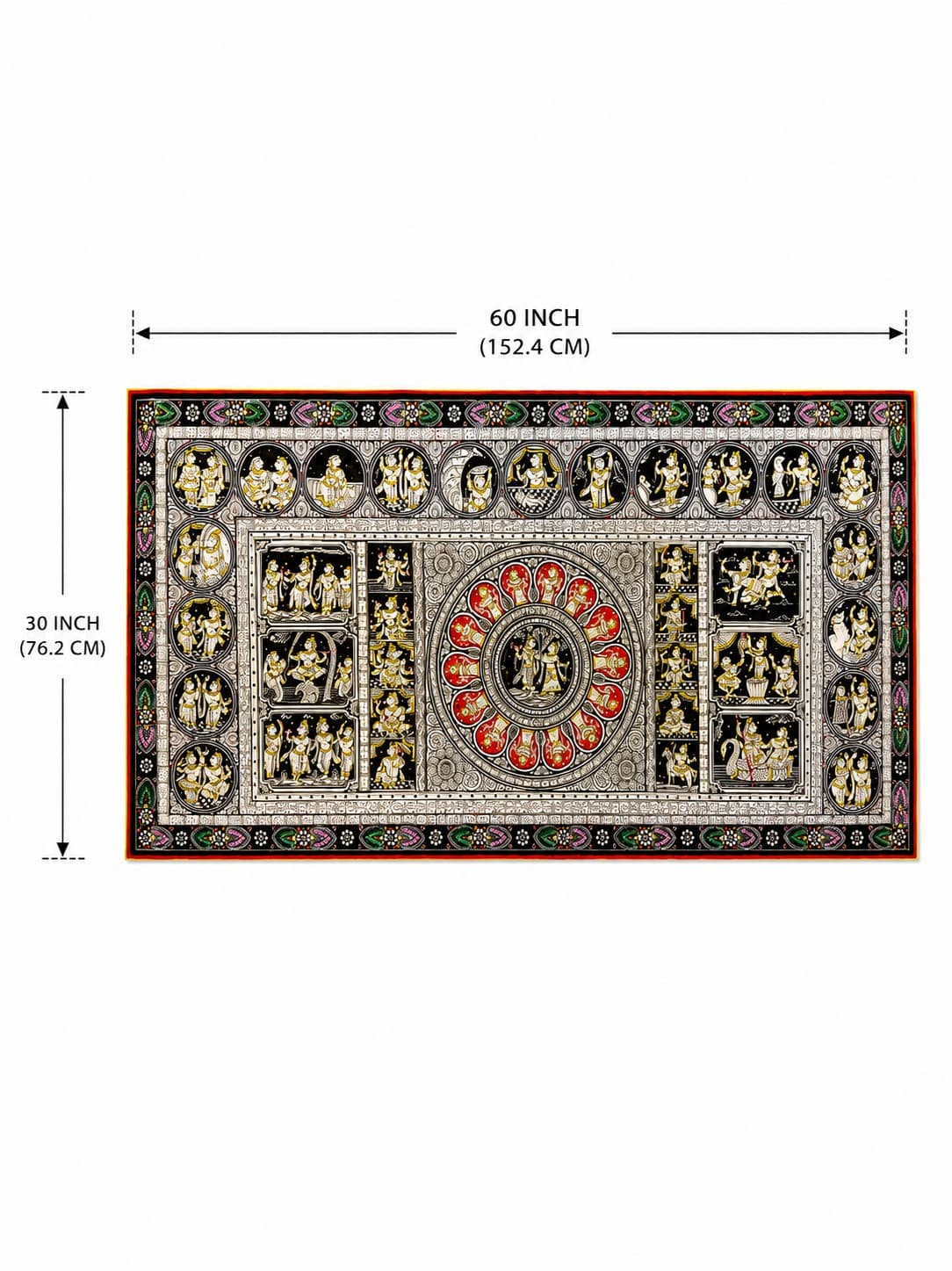 Krishna Leela - Pattachitra Painting — alternate view