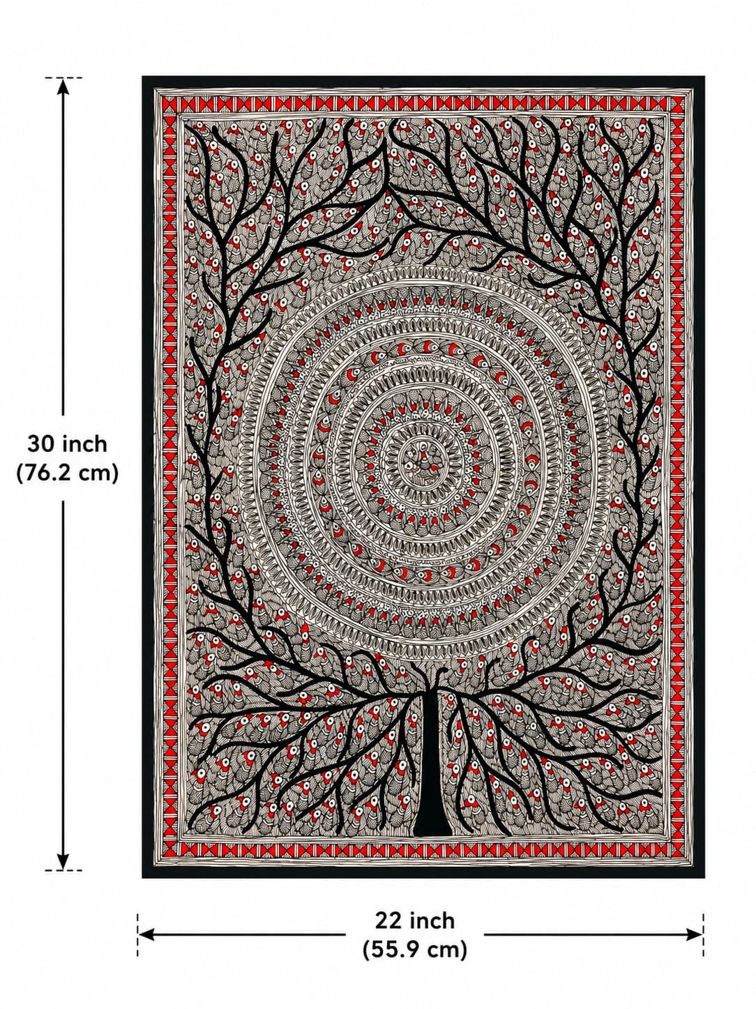 Tree of Life Mandala - Madhubani Painting — alternate view