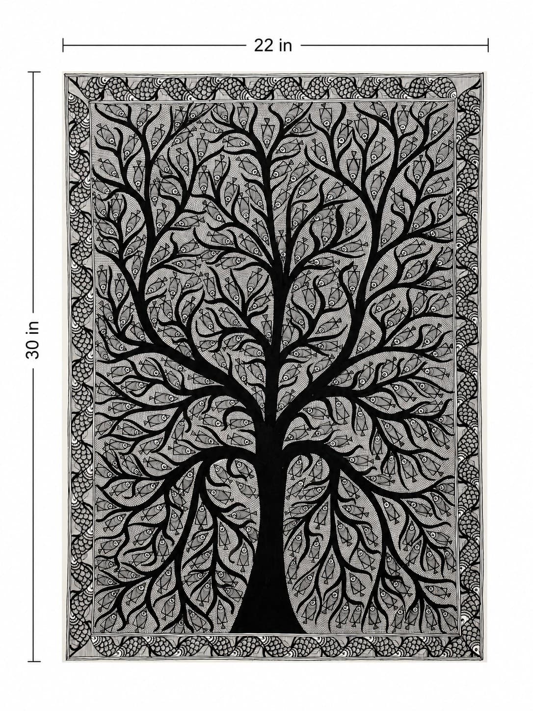 Tree of Life - Godna Painting — alternate view