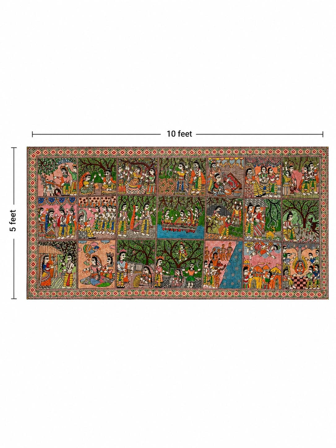 Ramayana Story - Madhubani Painting — alternate view