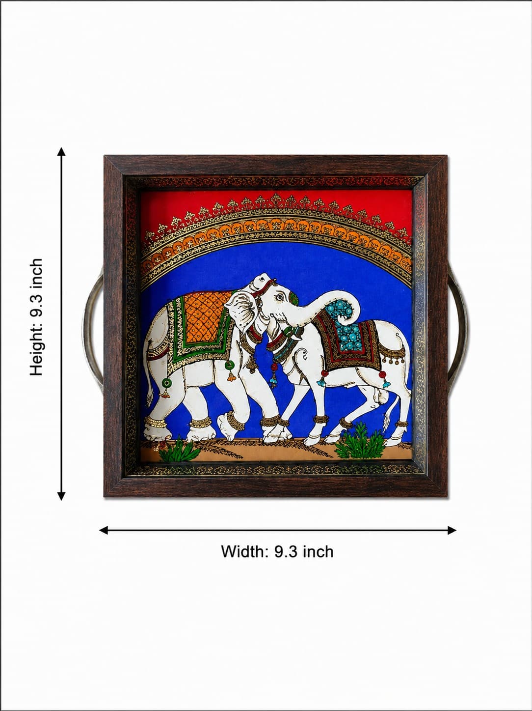 Royal Tanjore Mirror Tray - Tanjore Painting — alternate view