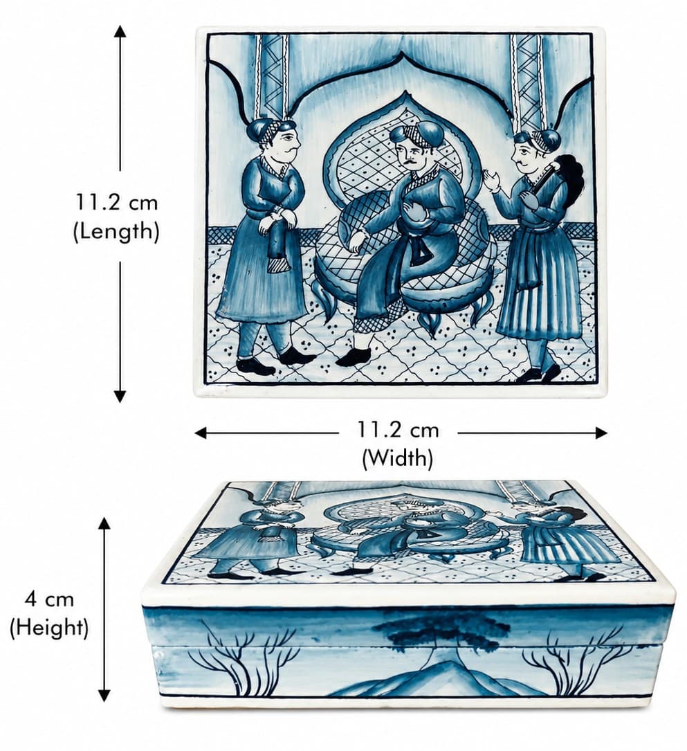Royal Court Gathering Trinket Coaster Set - Kashmiri Naqashi — alternate view