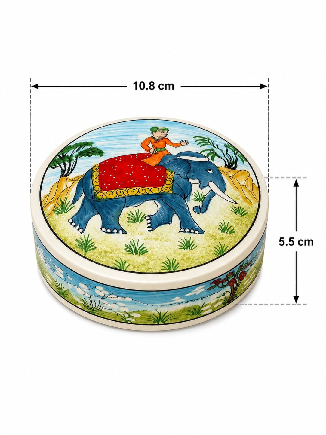 Elephant Heritage Coaster Set - Kashmiri Naqashi — alternate view