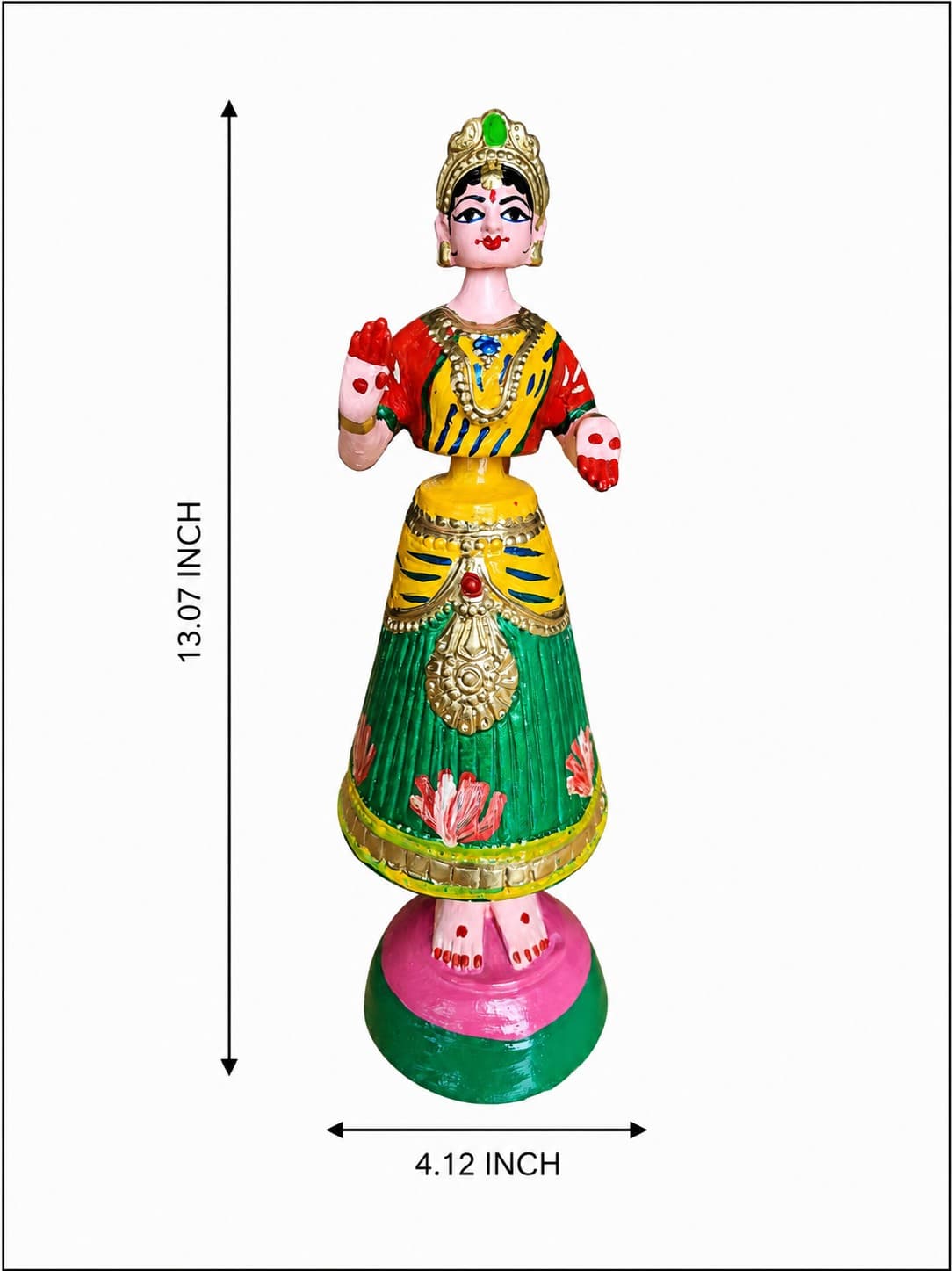 Thanjavur Heritage Doll - Papier Mache — alternate view