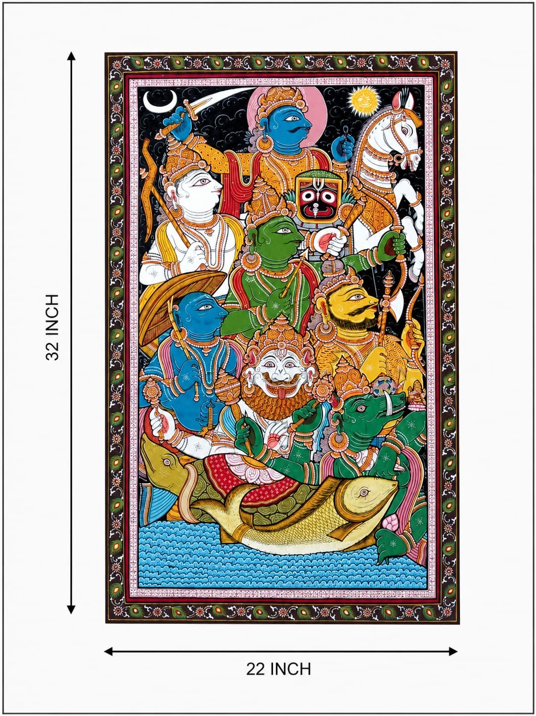 Dashavatara - Pattachitra Painting — alternate view