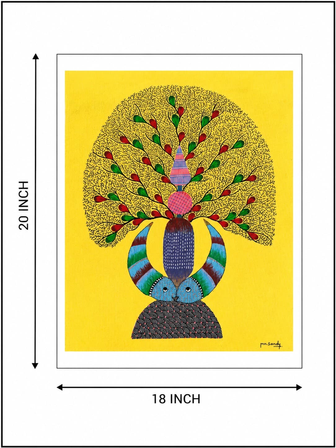 Tree of Life - Gond Painting — alternate view