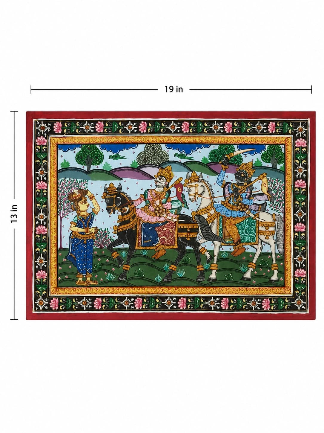 Krishna & Balarama - Pattachitra Painting — alternate view
