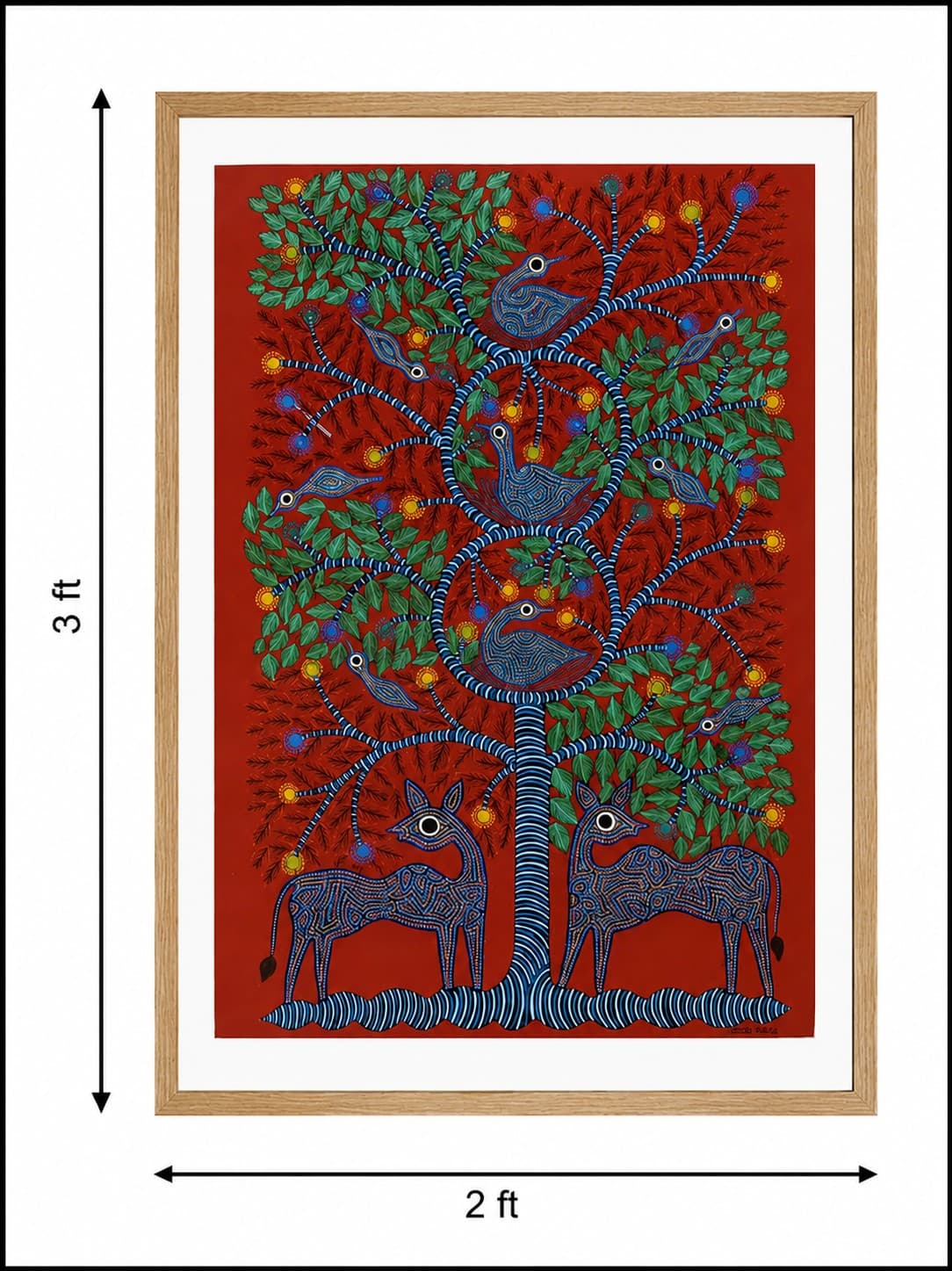 Tribal Forest of Harmony Painting - Bhil Painting — alternate view