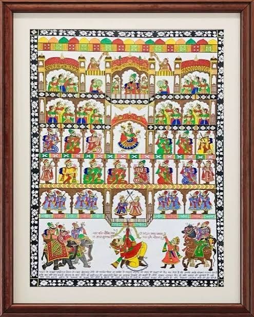 Hanuman Chalisa the Sacred Journey - Phad Painting