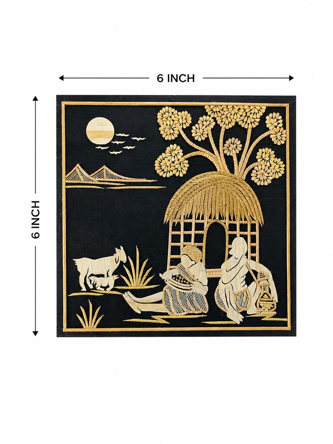 Village Life Wall Art Panel - Sikki Craft — alternate view