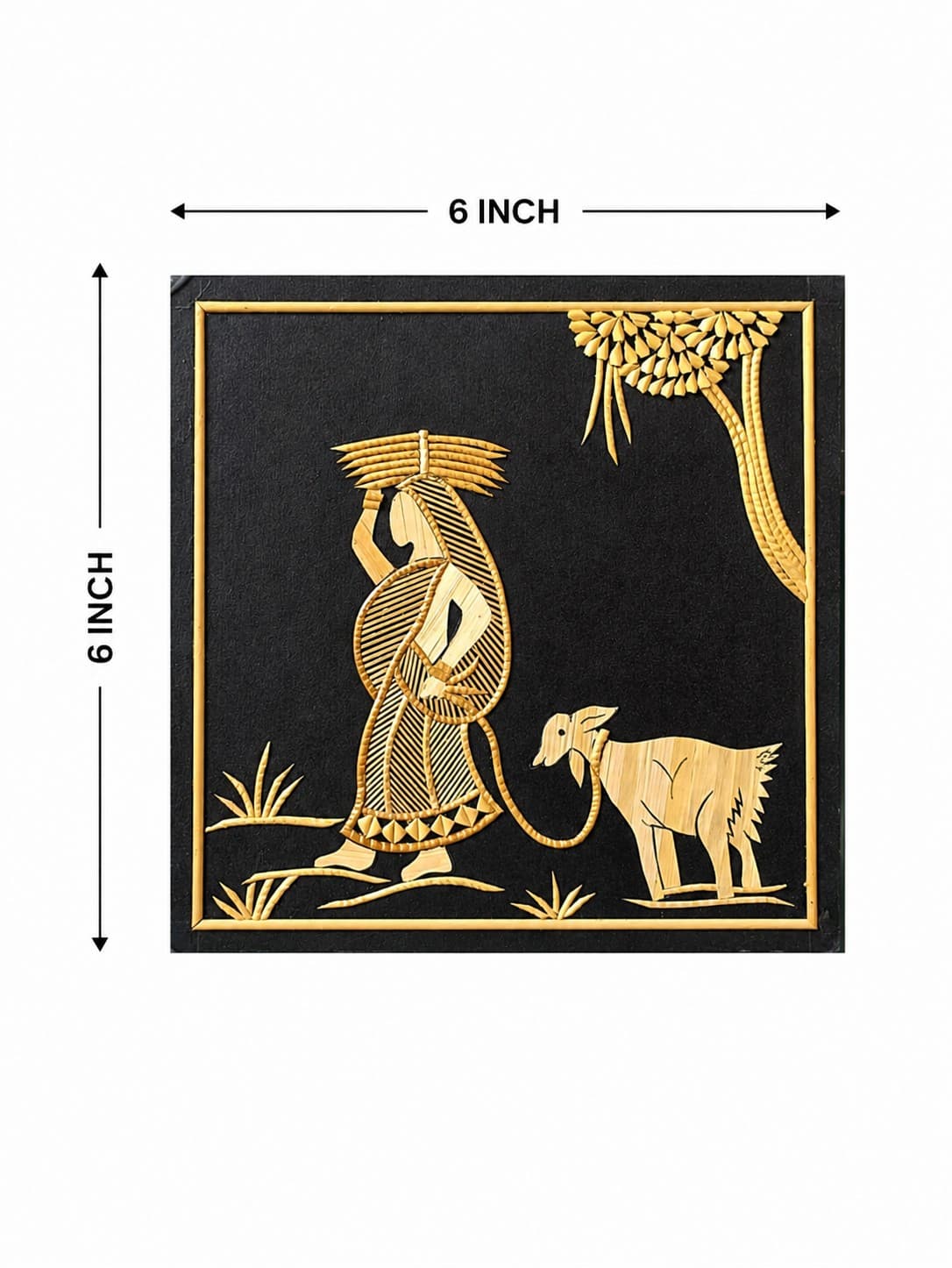 Rural Woman Wall Art Panel - Sikki Craft — alternate view