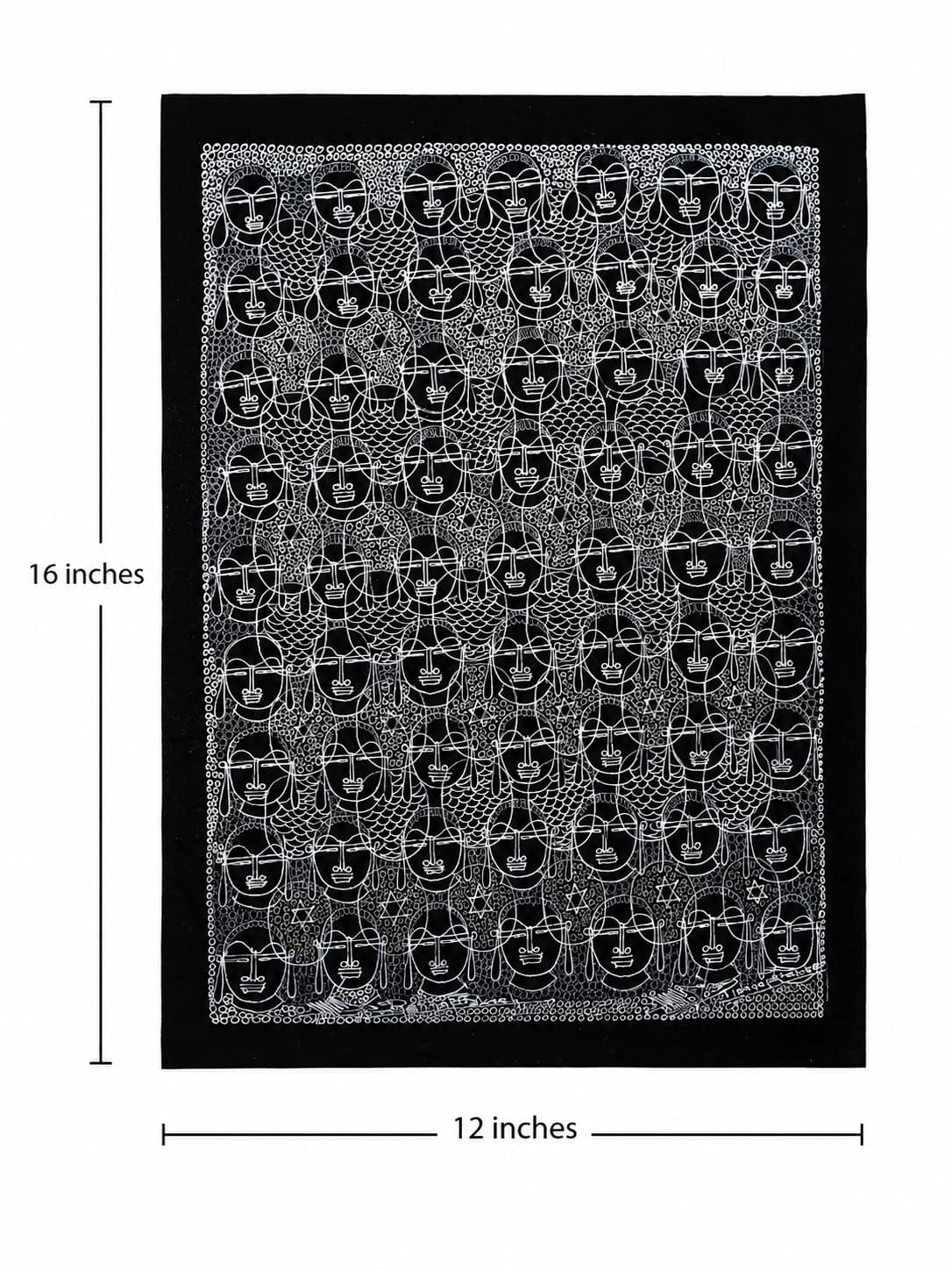 Tribal Faces - Surpur Painting — alternate view