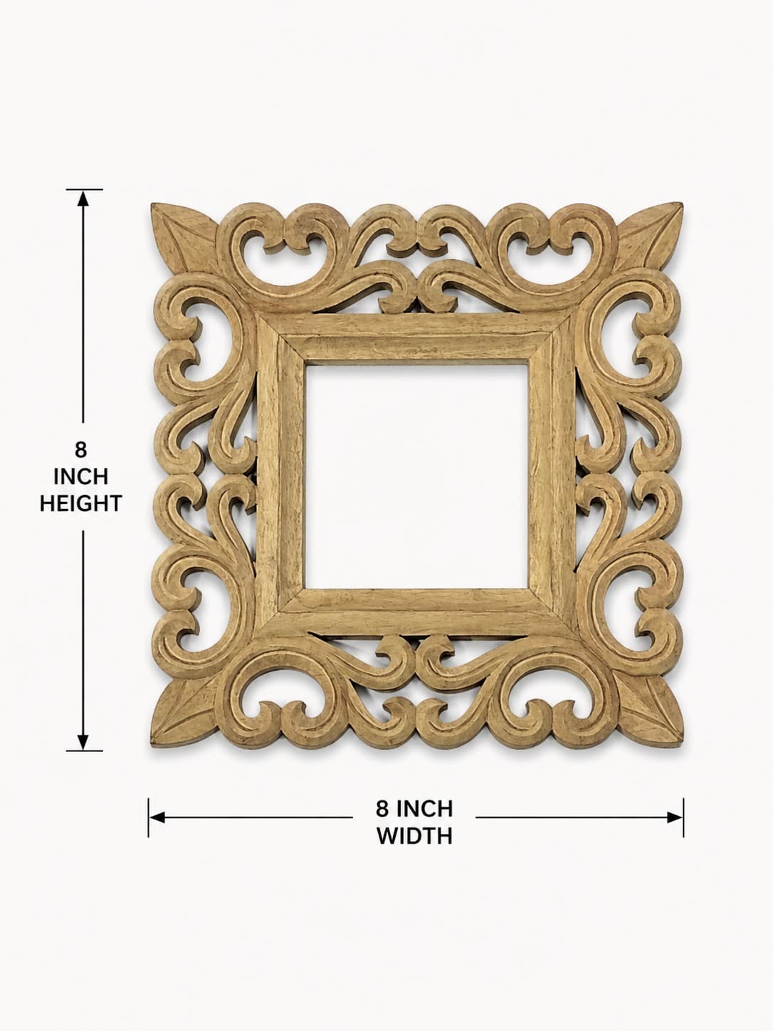 Wooden Photo Frame - Wood Carving — alternate view