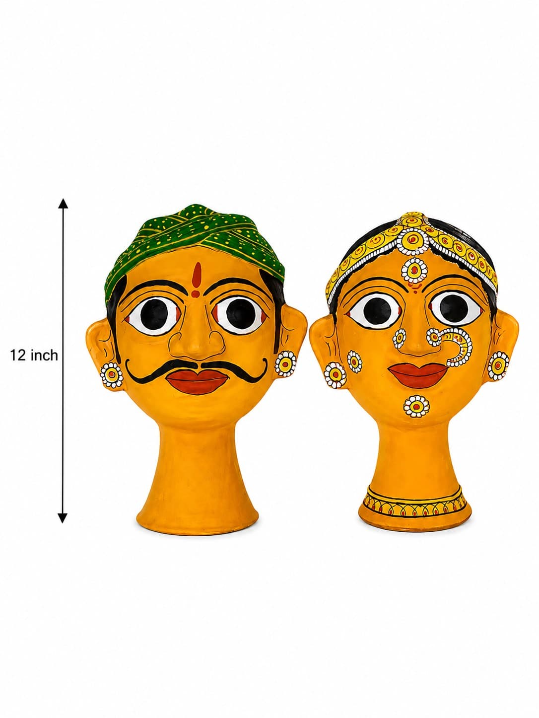 Classic Couple (Set of 2) - Cheriyal Mask — alternate view