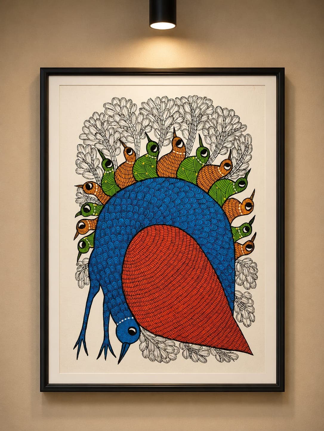 Peacock - Gond Painting