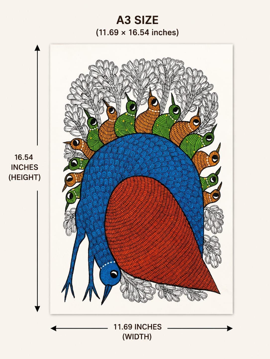 Peacock - Gond Painting — alternate view