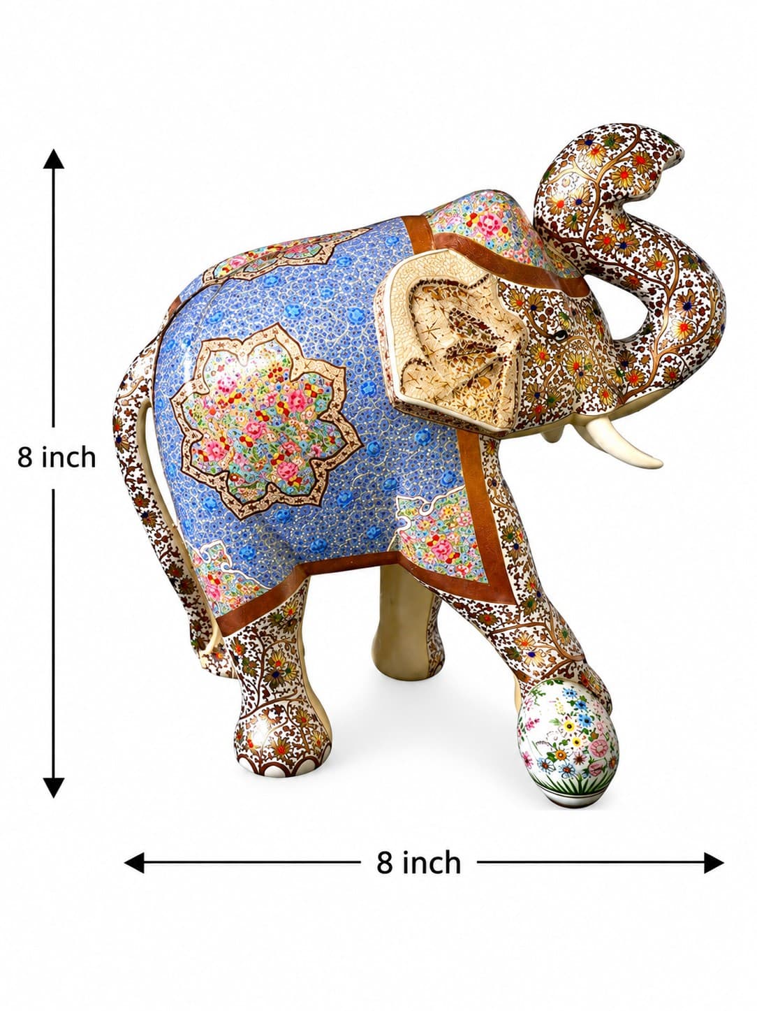 Elephant Decorative Sculpture - Papier Mache — alternate view