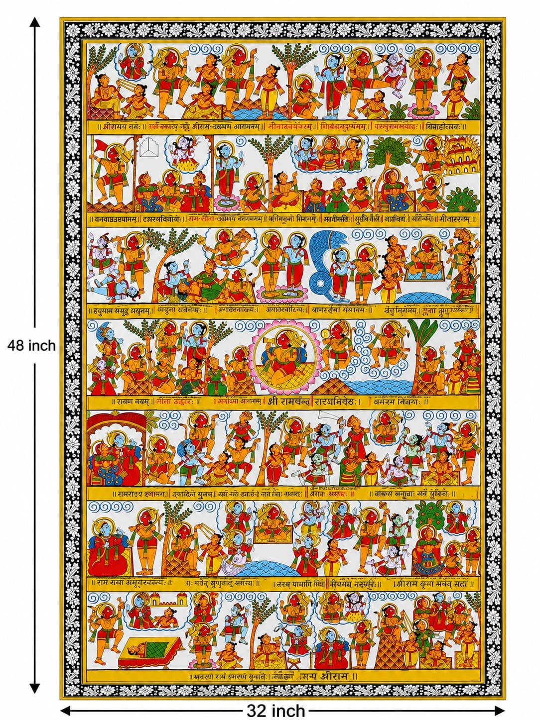 Hanuman chalisa colour full - Phad Painting — alternate view