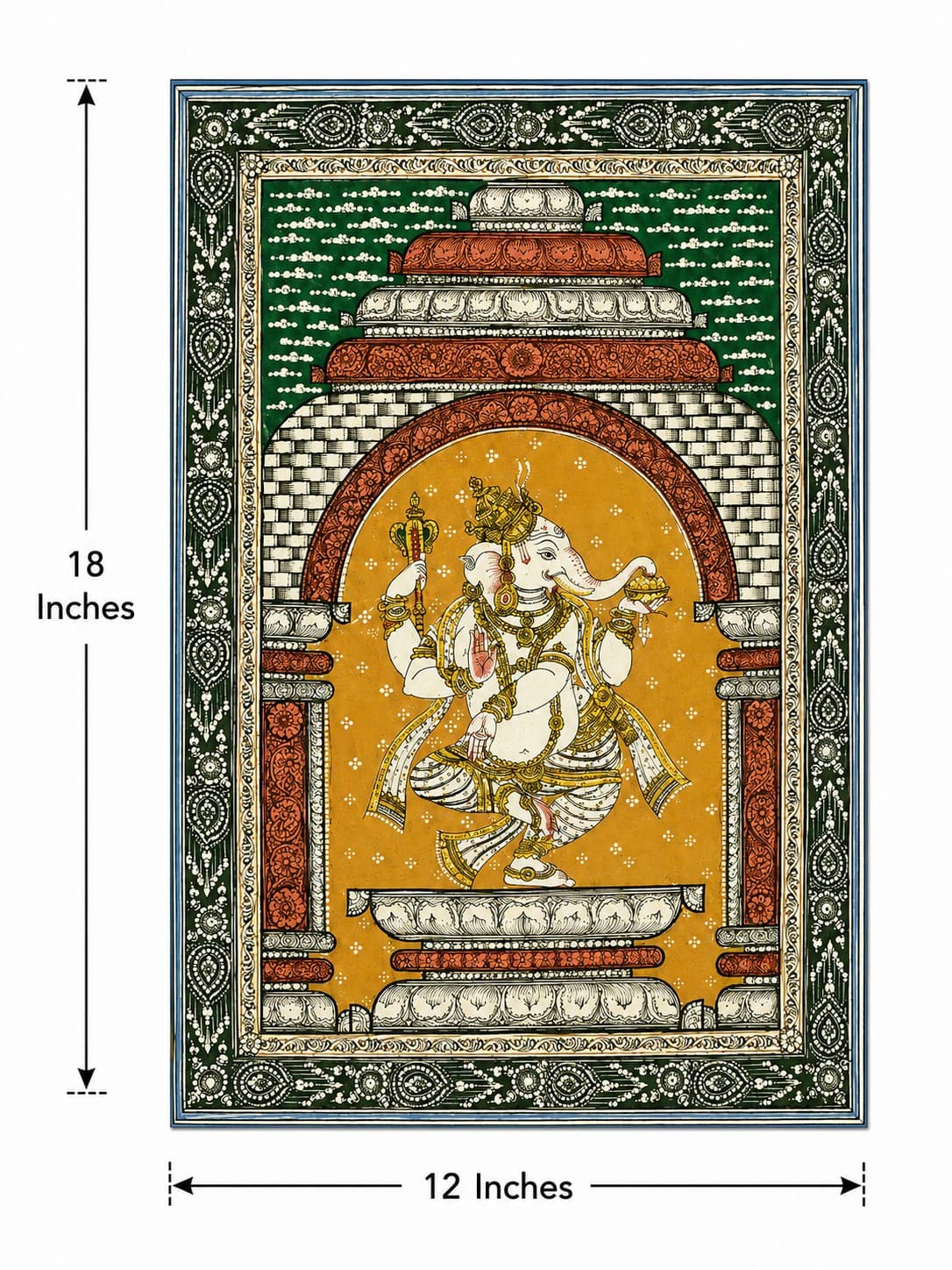 Nritya Ganapati  - Pattachitra Painting — alternate view