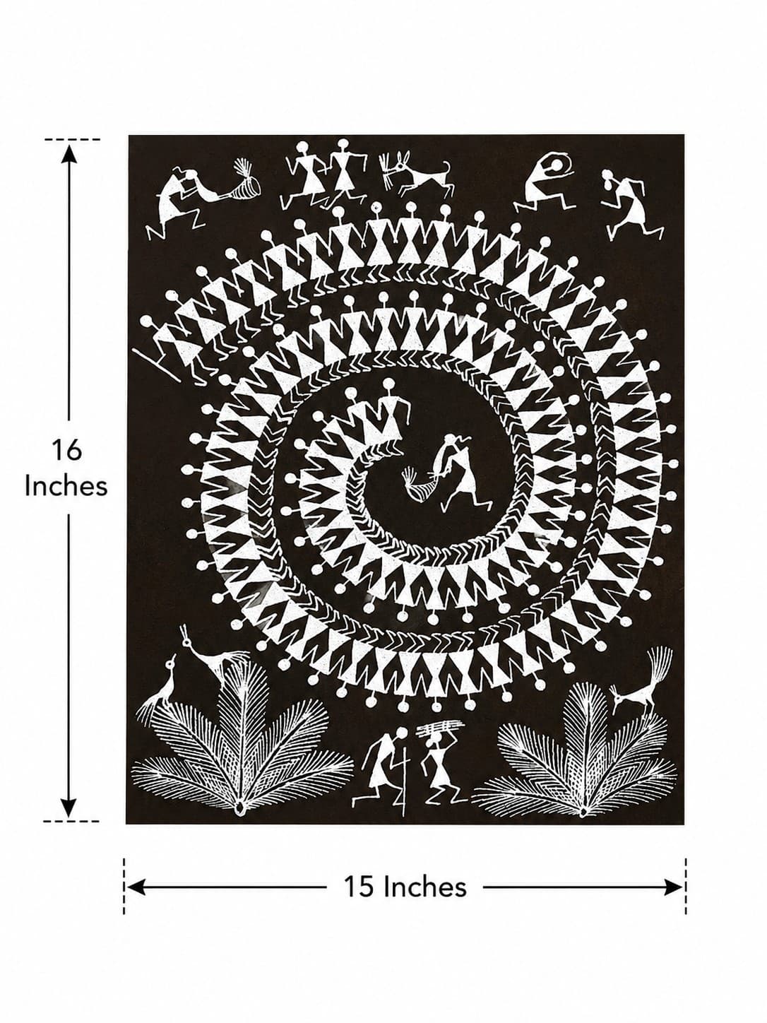 Tarpa Folk Dance - Warli Painting — alternate view