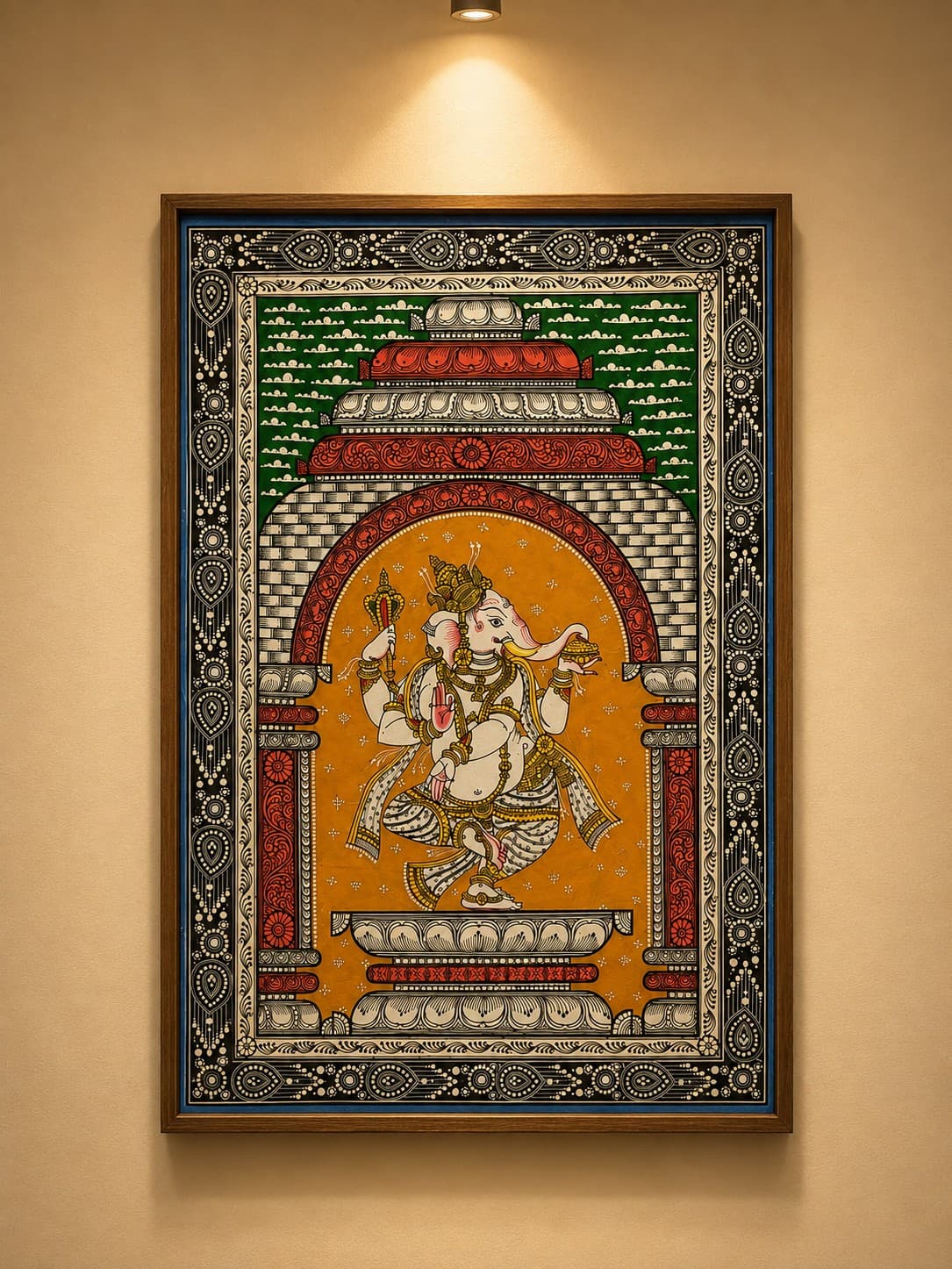 Nritya Ganapati  - Pattachitra Painting