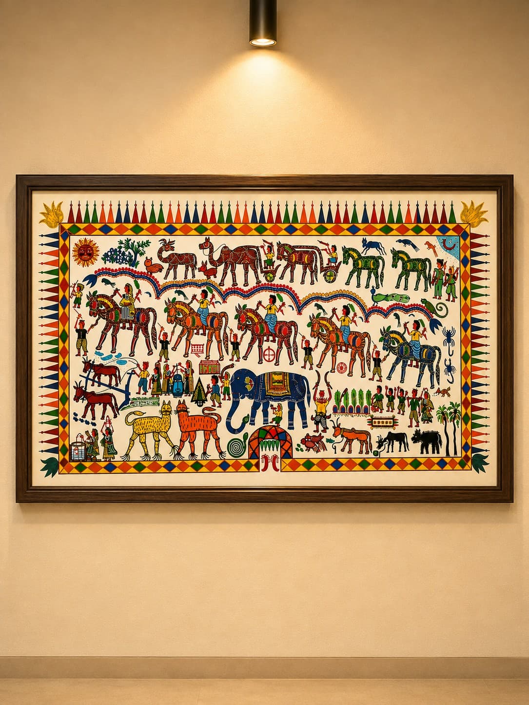 Celebration of Tribal Life - Pithora Painting