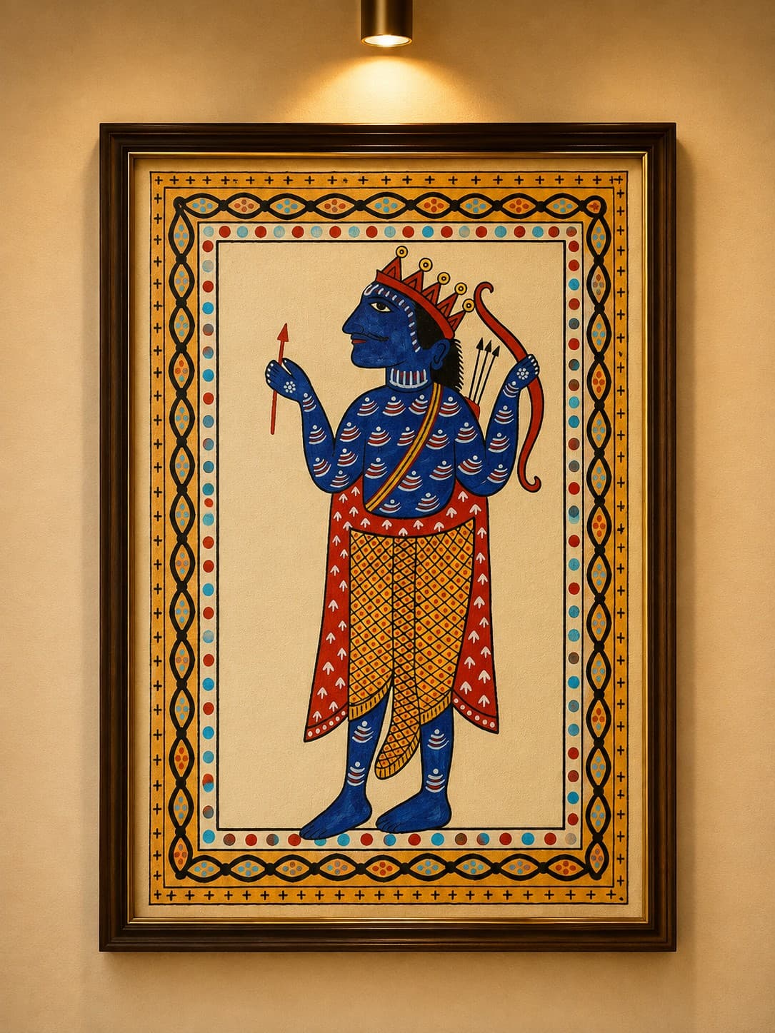 Lord Rama - Bajjika Folk Art
