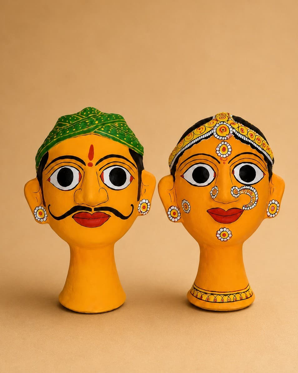 Classic Couple (Set of 2) - Cheriyal Mask