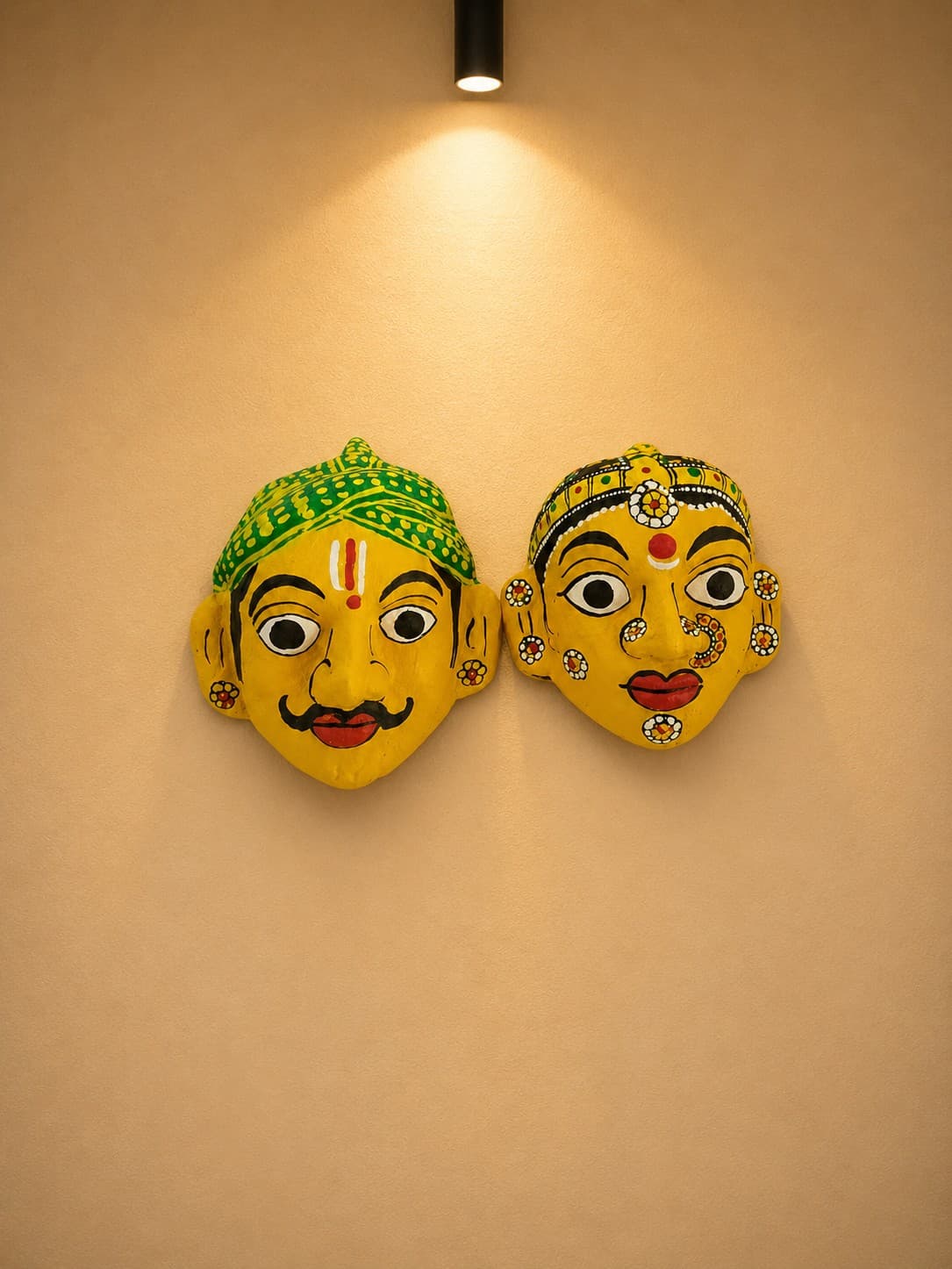 Folk Couple (Set of 2) - Cheriyal Mask