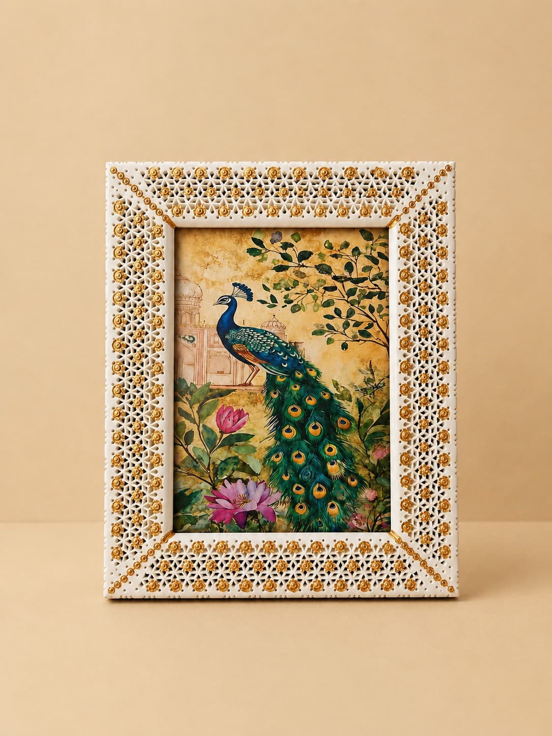 Royal Lattice Frame - Lucknow Bone Naqqashi