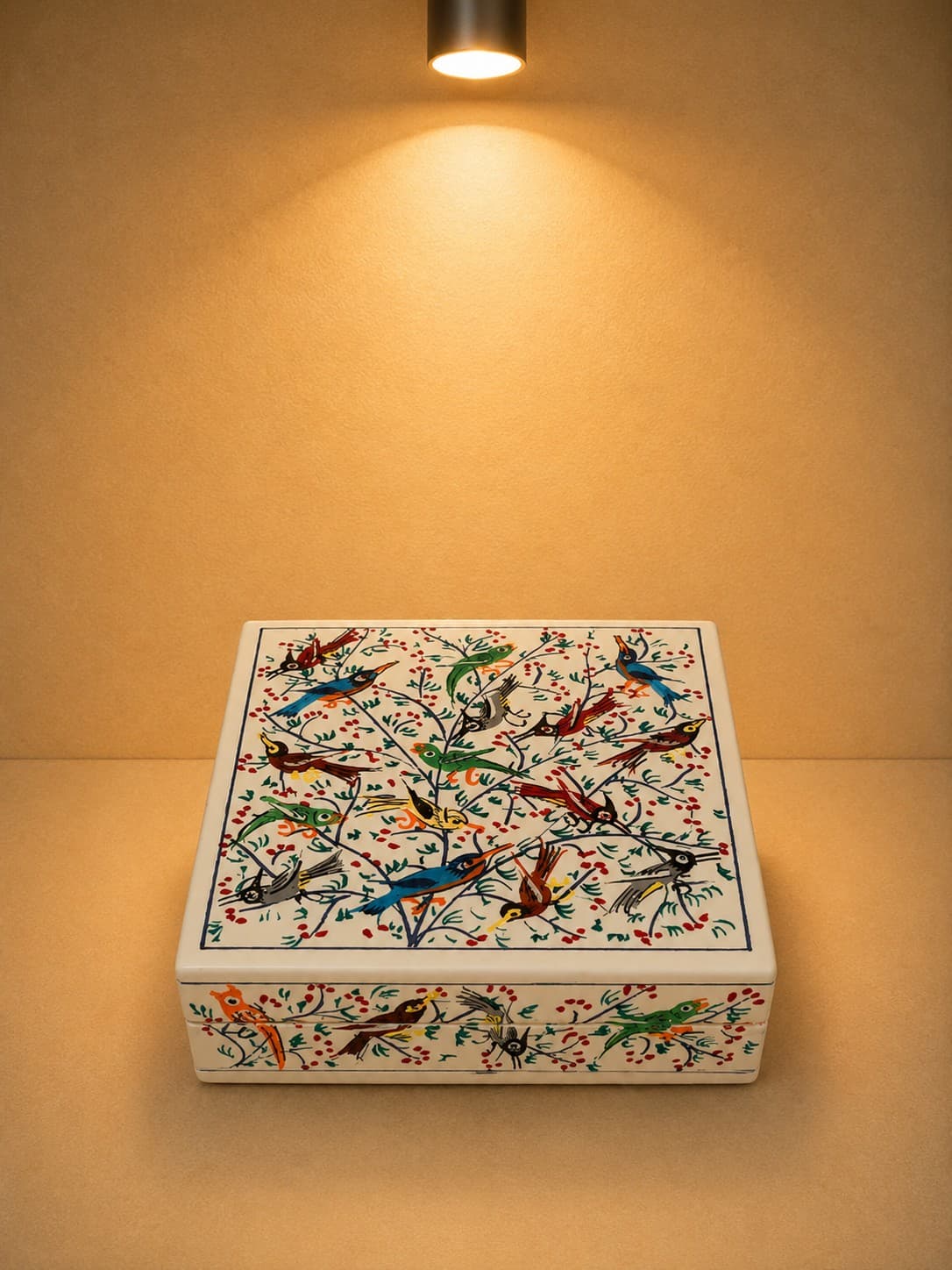 Birds in Bloom Coaster Set - Kashmiri Naqashi