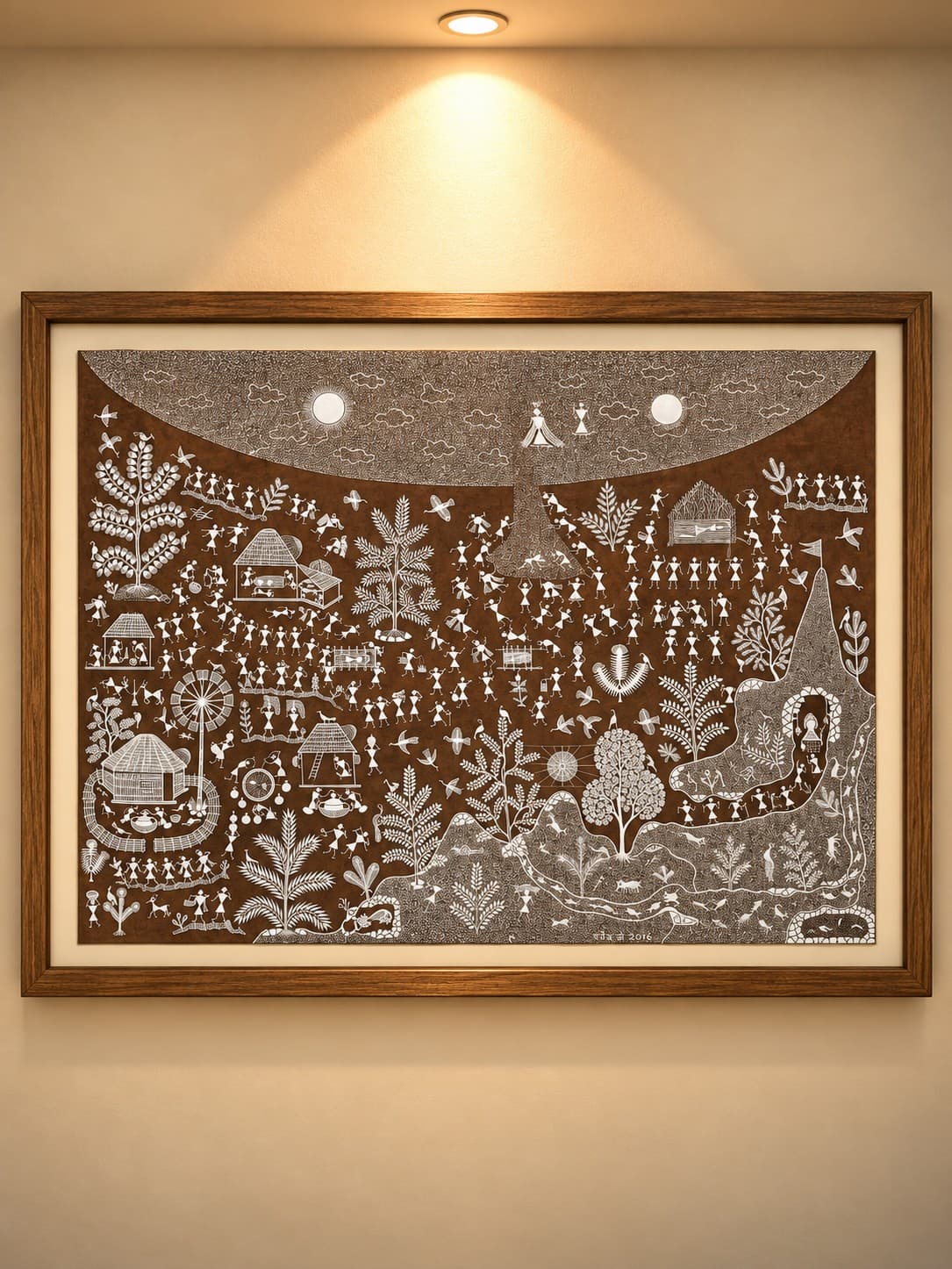 Village Life - Warli Painting