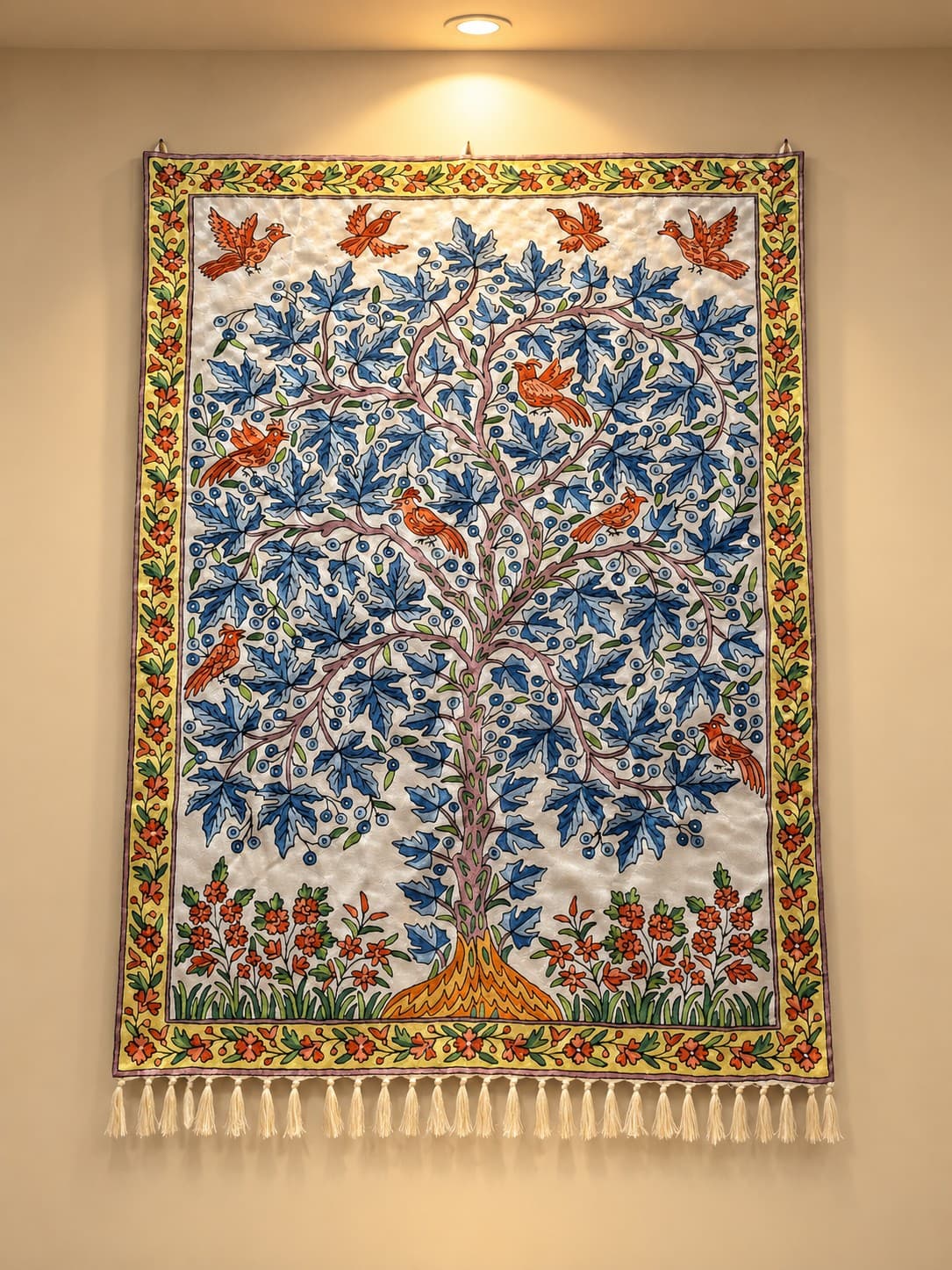 Tree of Life (Aari) Embroidered - Kashmiri Crewel