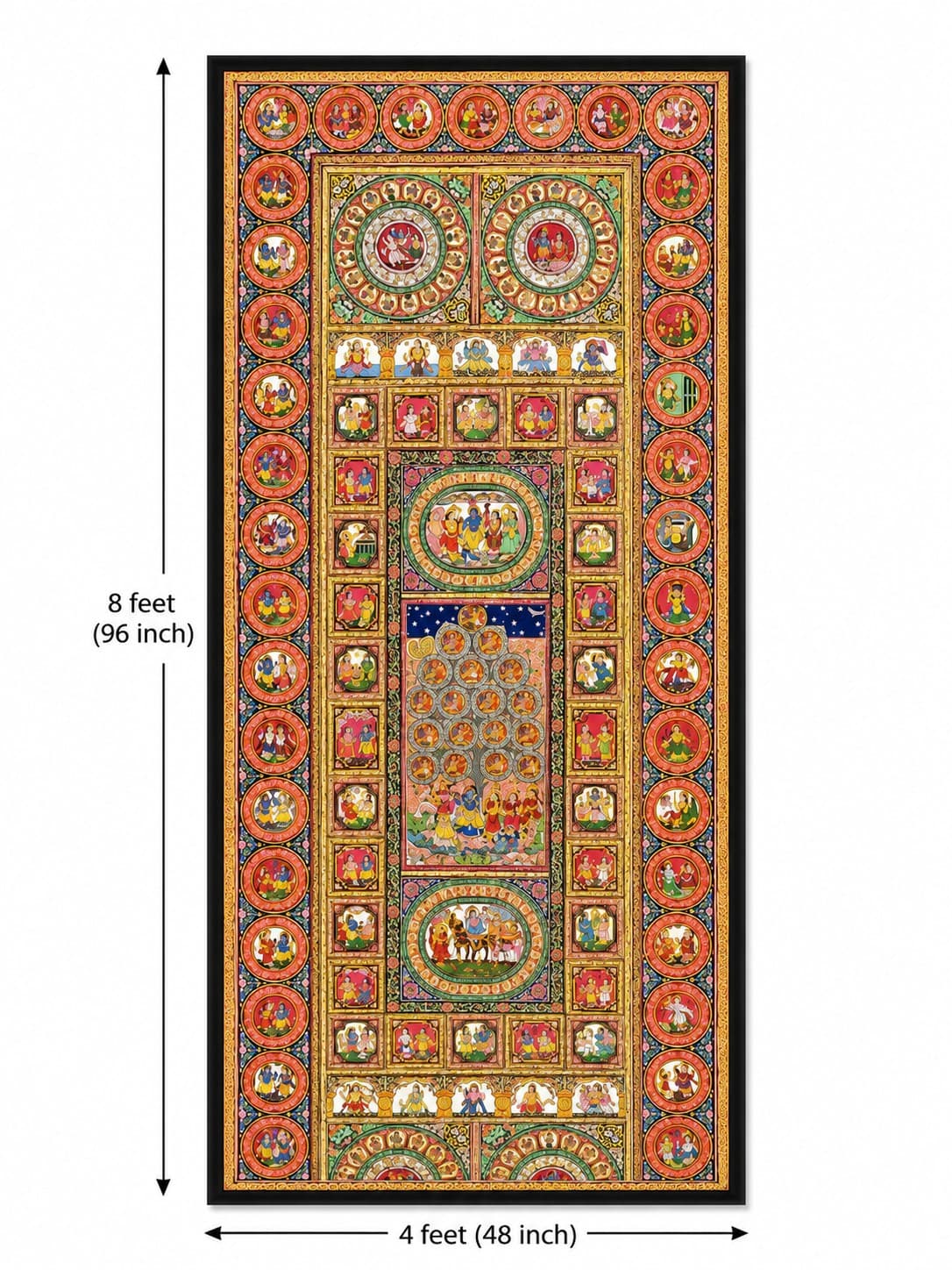 Krishna Leela Story - Pattachitra Painting — alternate view
