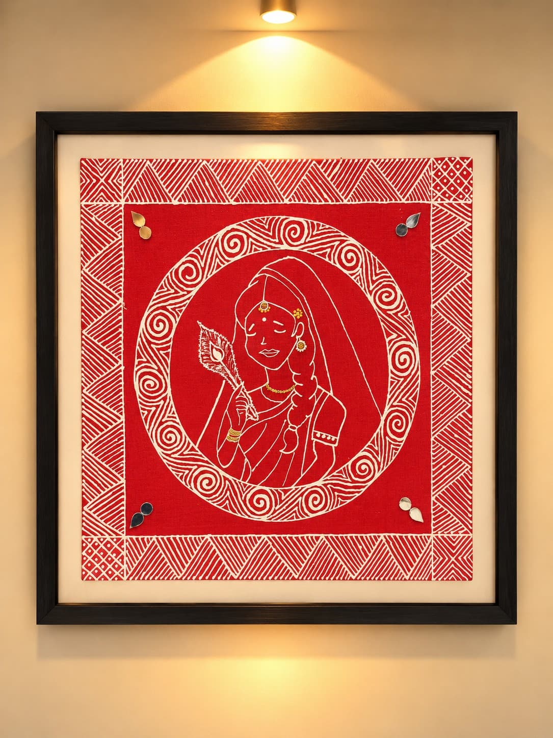 Radha Rani - Aipan Painting