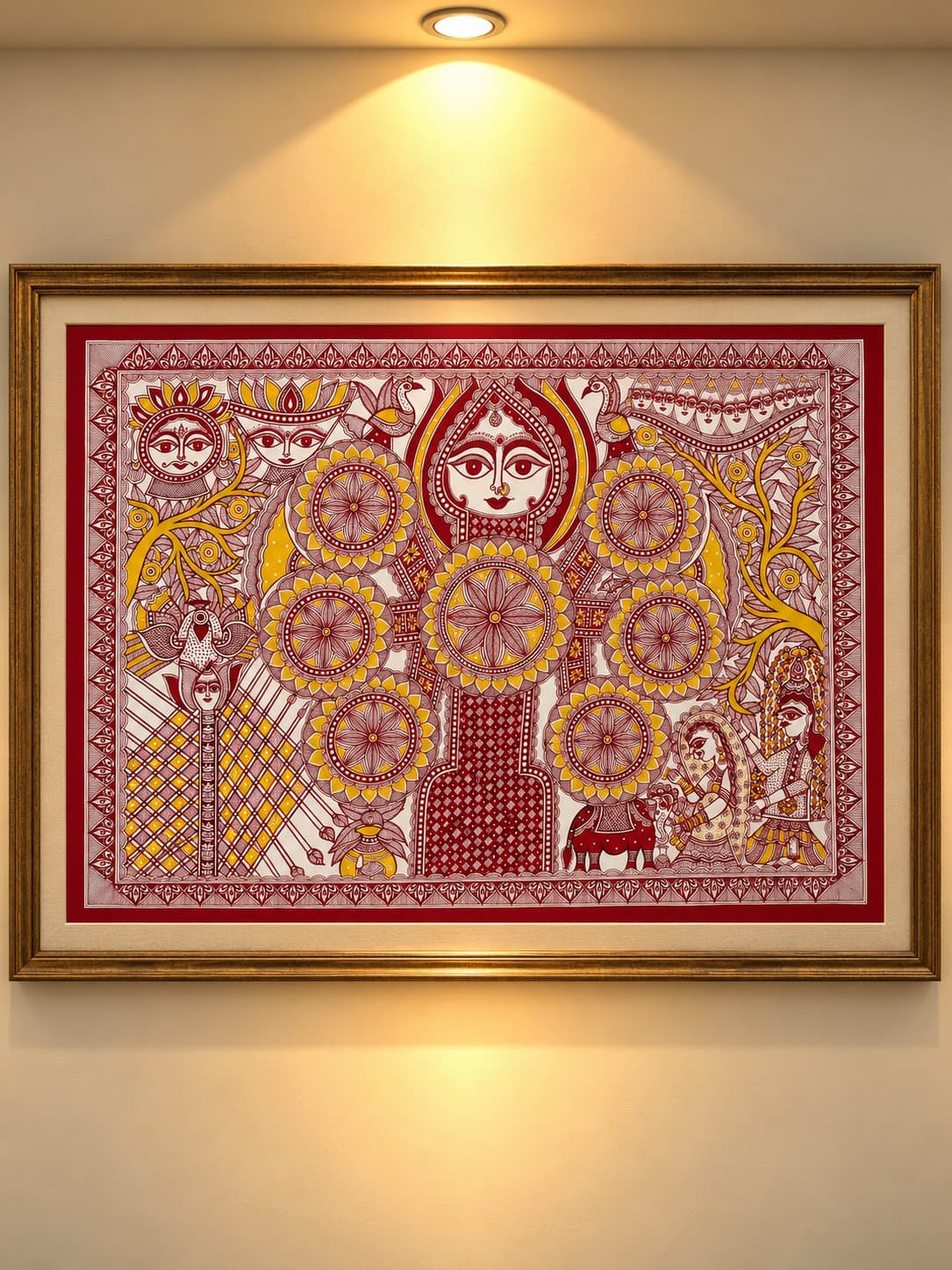 Divine Tree of Prosperity - Madhubani Painting