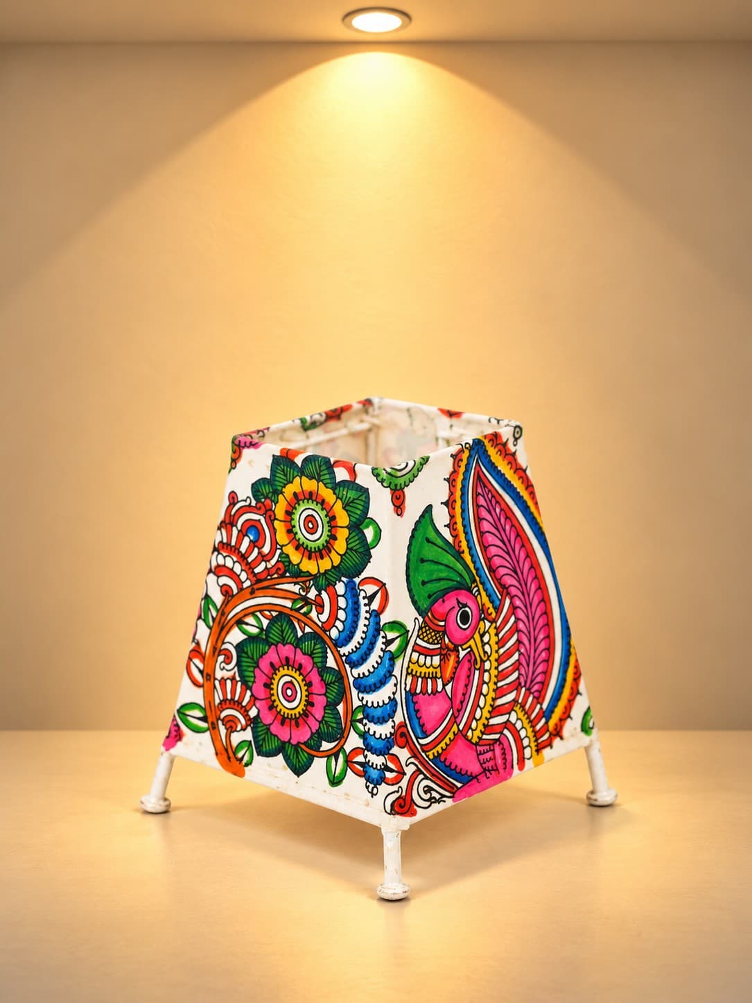 Floral Bird Table Lamp - Tholu Bommalata