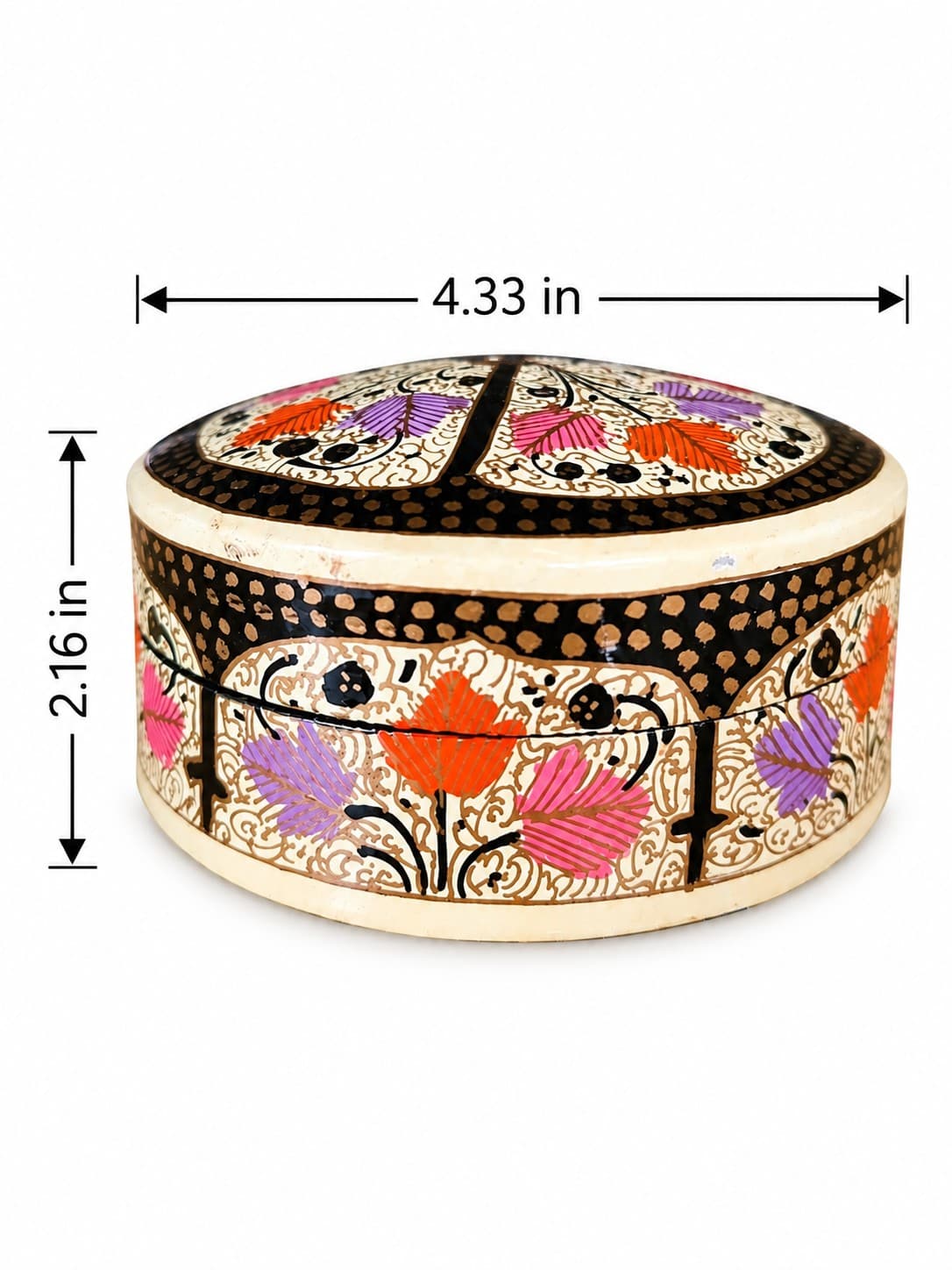 Ivory Bloom Keepsake Box - Papier Mache — alternate view