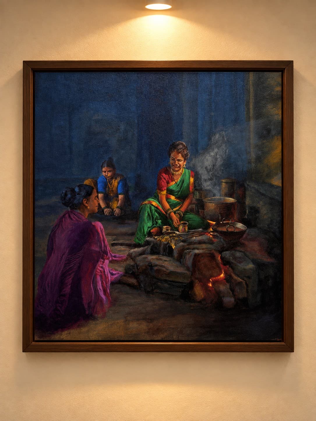 Village Life - Canvas Painting