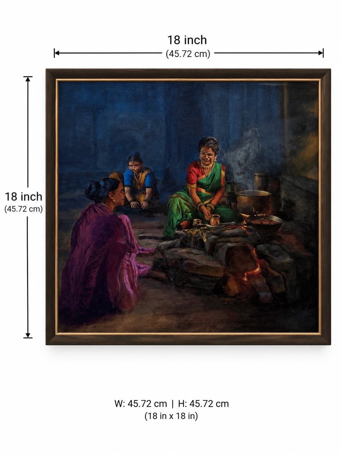 Village Life - Canvas Painting — alternate view