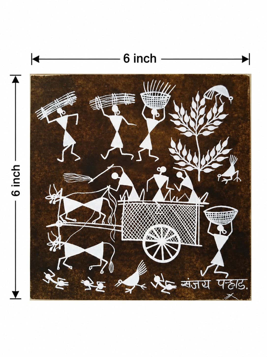 Harvest Journey - Warli Painting — alternate view