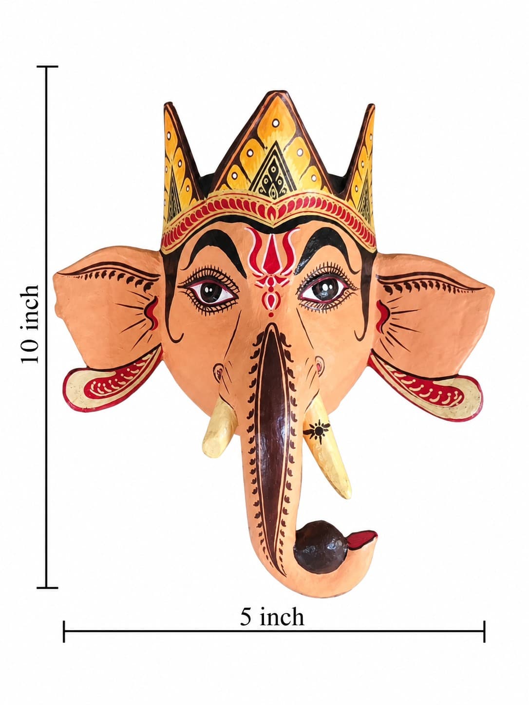 Assam Traditional Ganesha Mukha Mask - Majuli Bhaona — alternate view