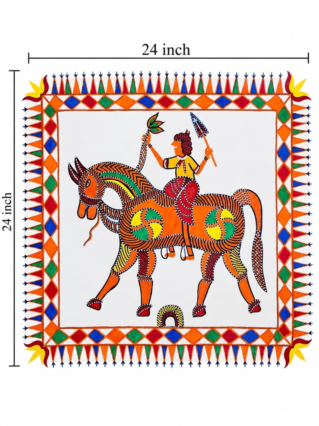 Ritual Painting of the Rathwa Tribe - Pithora Painting — alternate view