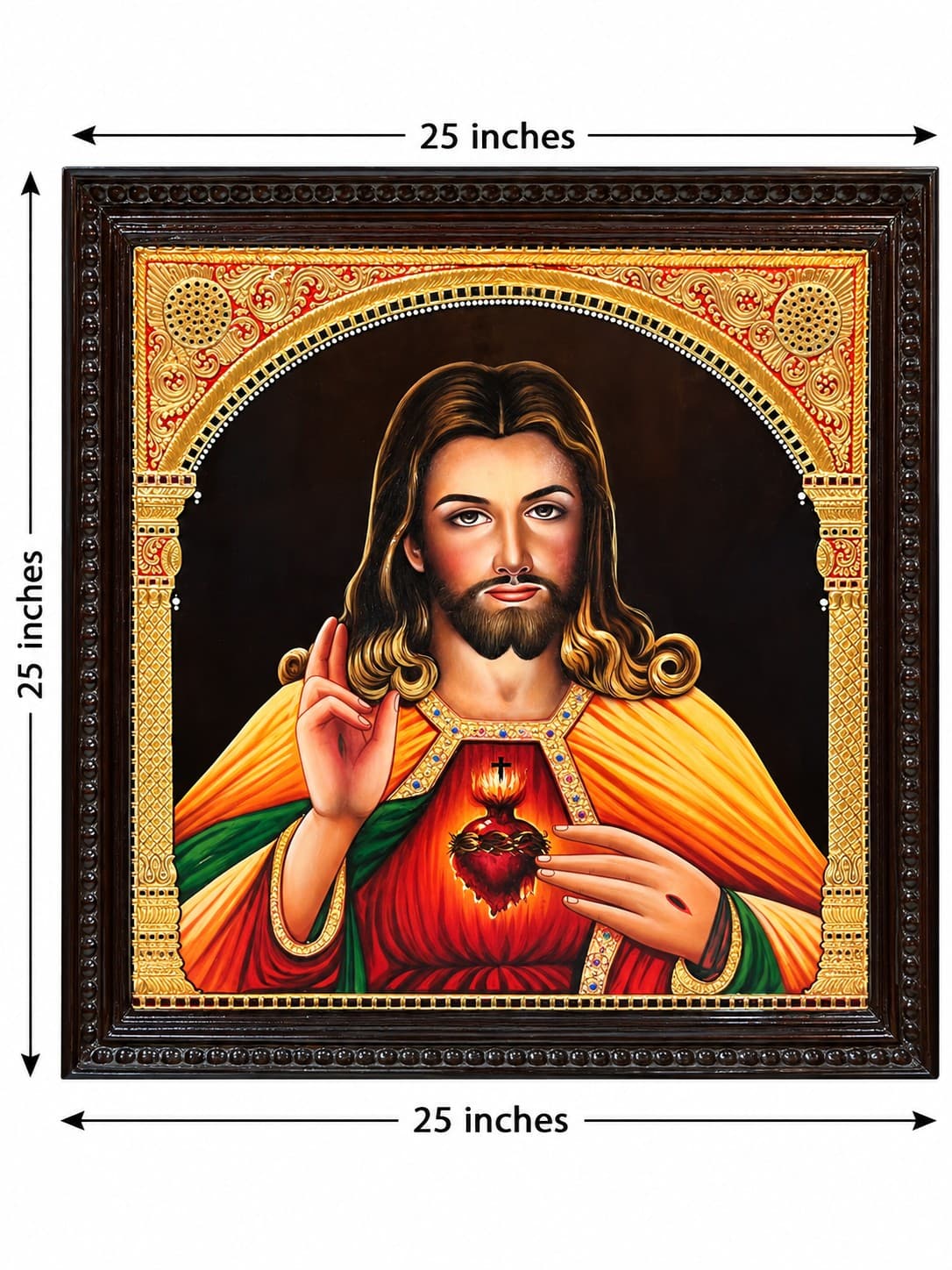 Jesus Christ - Tanjore Painting — alternate view