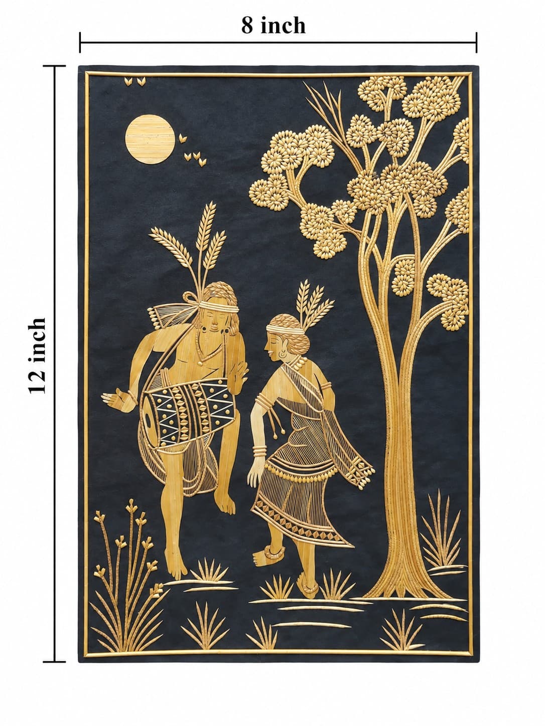 Santhal Festival Dance Under Moonlight - Sikki Grass Craft — alternate view Santhal Festival Dance Under Moonlight - Sikki Grass Craft — alternate view