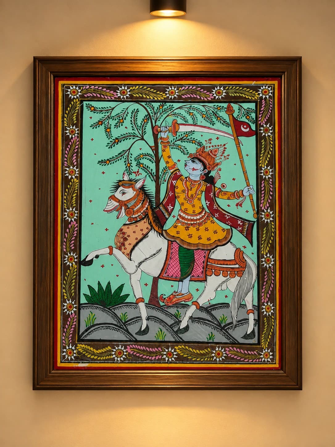 The Warrior Queen's Oath Rani Lakshmibai - Pattachitra Painting The Warrior Queen's Oath Rani Lakshmibai - Pattachitra Painting